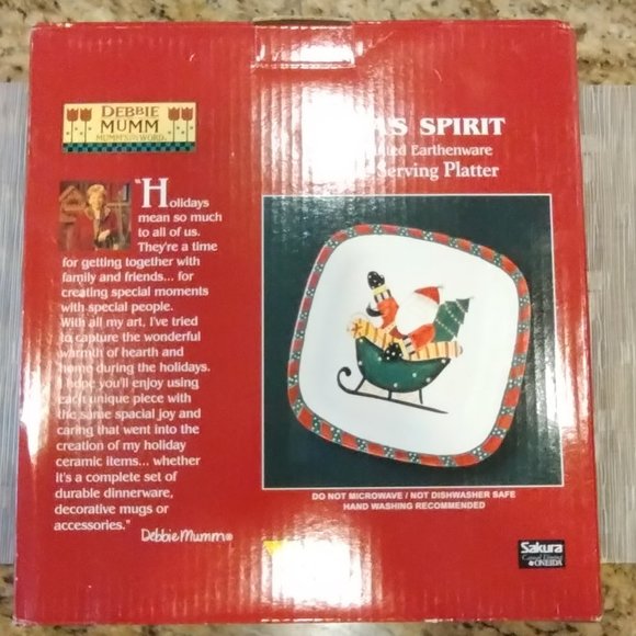 Debbie Mumm Santas Spirit Sakura Serving Platter - Picture 4 of 9